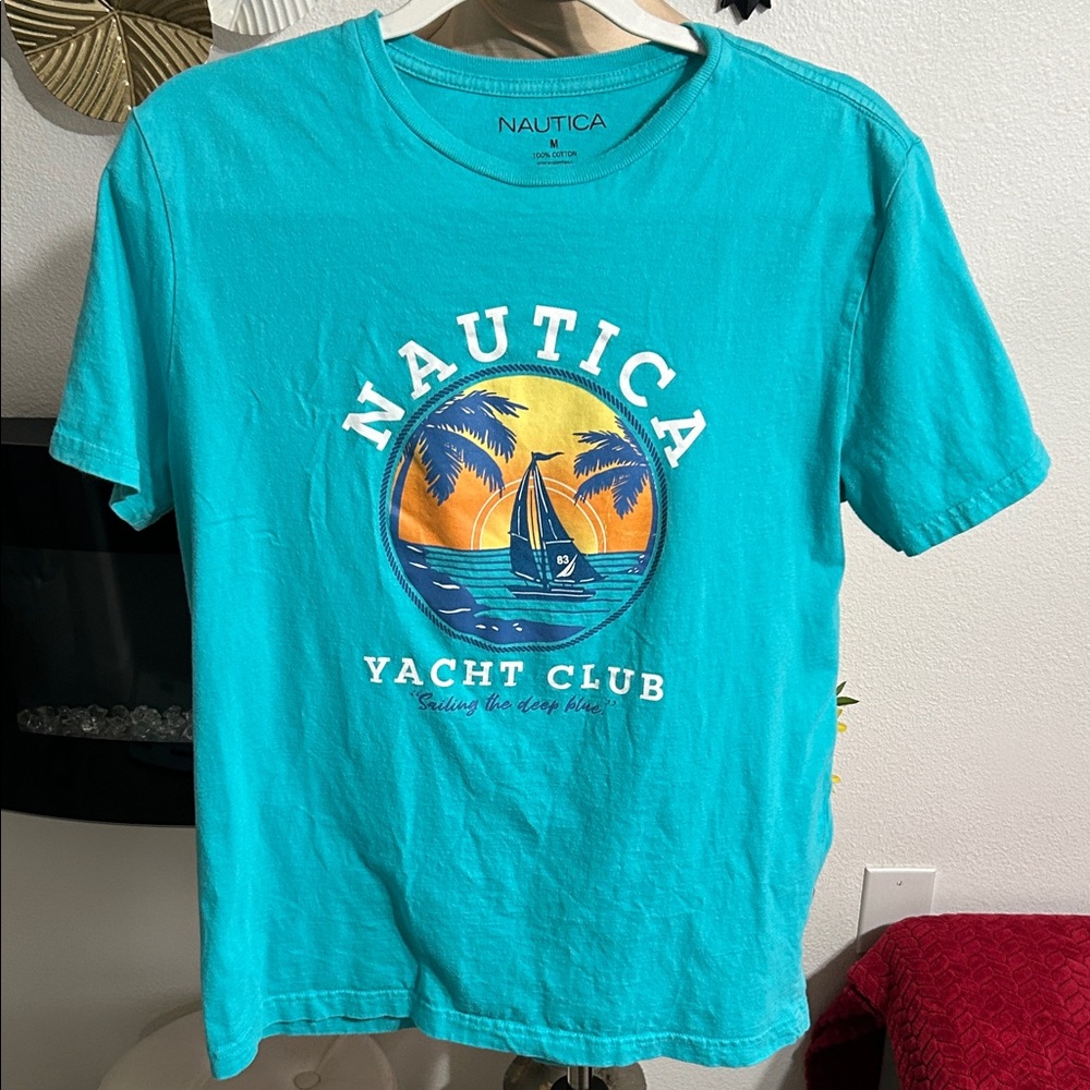 Nautica Men's Teal Yacht Club Tee 83